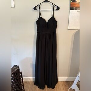 Azazie black bridesmaids dress size 8